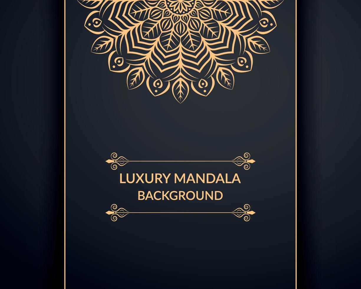 diseño de fondo de mandala ornamental de lujo con vector libre de mandala dorado