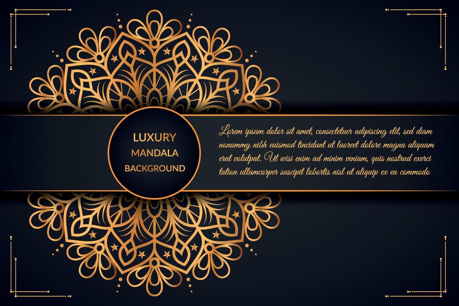 Luxury ornamental mandala background design with golden mandala Free Vector file