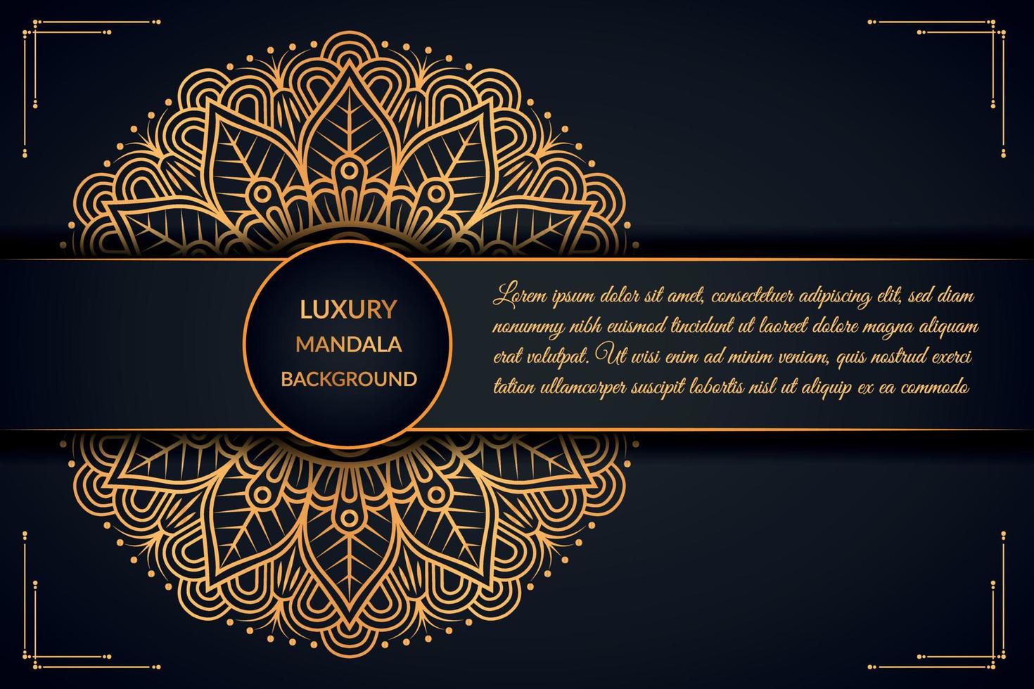 Luxury ornamental mandala background design with golden mandala Free Vector file