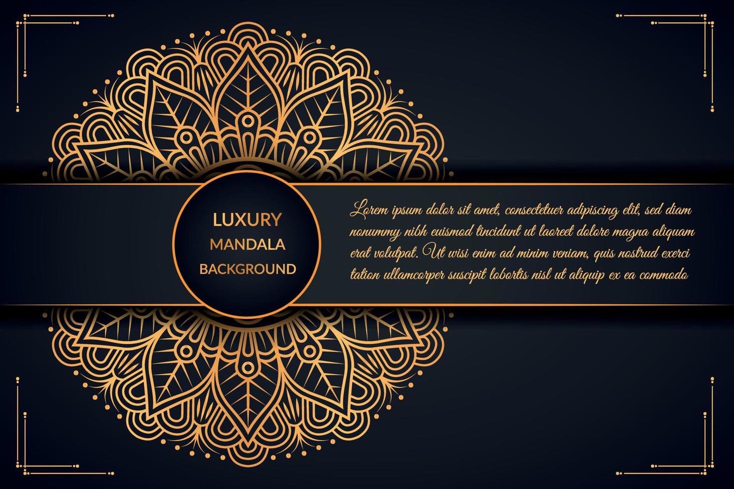 Luxury ornamental mandala background design with golden mandala Free Vector file