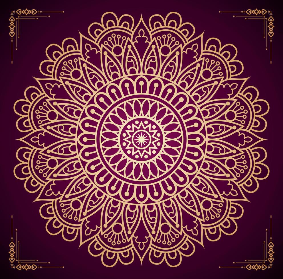 diseño de fondo de mandala ornamental de lujo con archivo de vector libre de mandala dorado