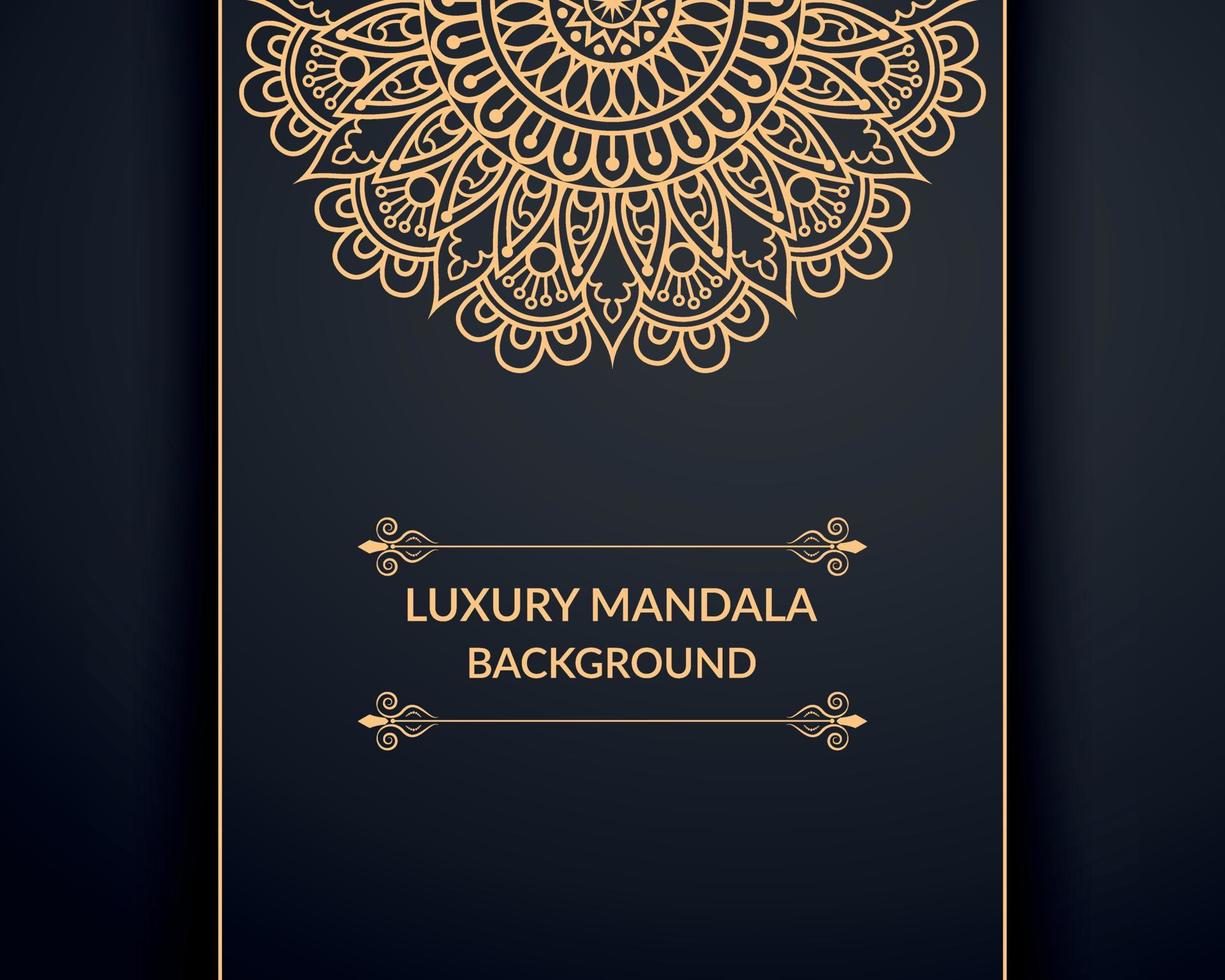 Luxury ornamental mandala background design with golden mandala Free Vector file