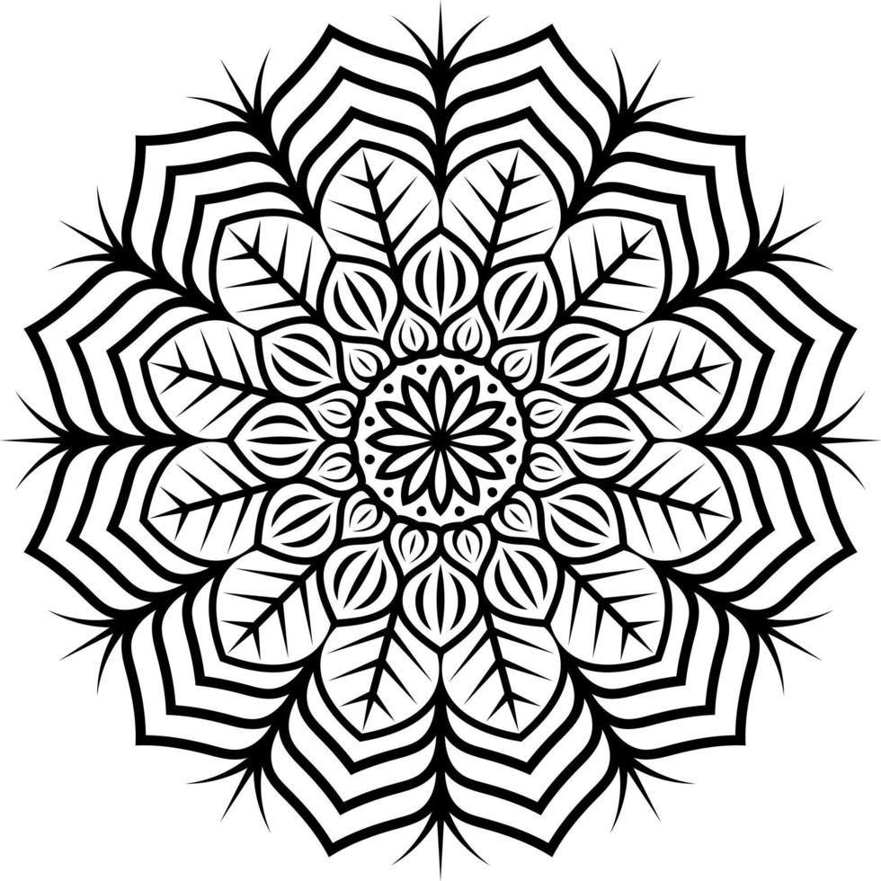 Free Floral Mandala Coloring Pages Vector Files