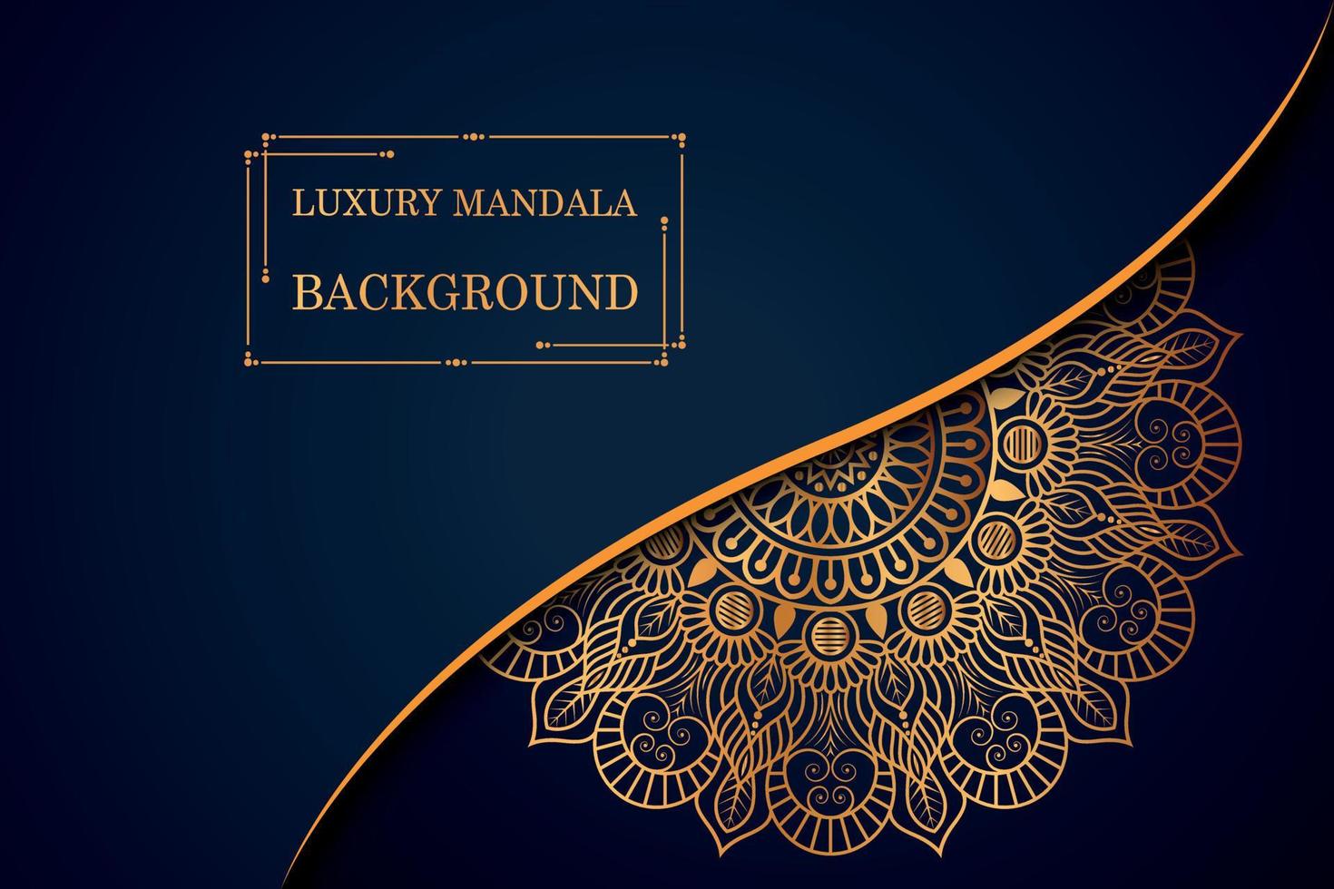 Luxury ornamental mandala background design with golden mandala Free Vector file