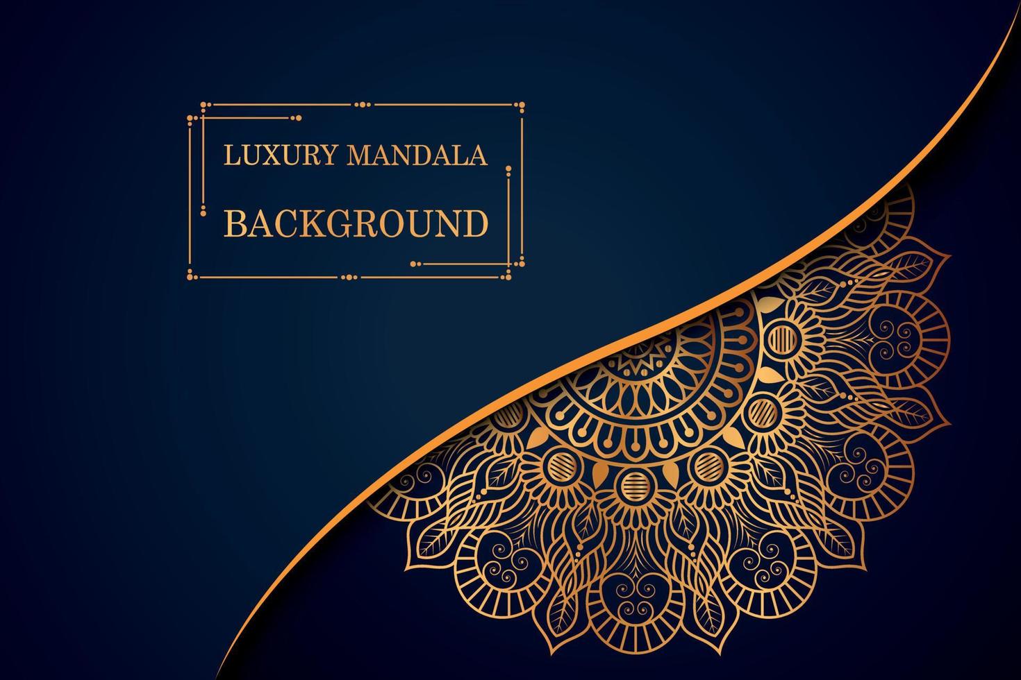 diseño de fondo de mandala ornamental de lujo con archivo de vector libre de mandala dorado