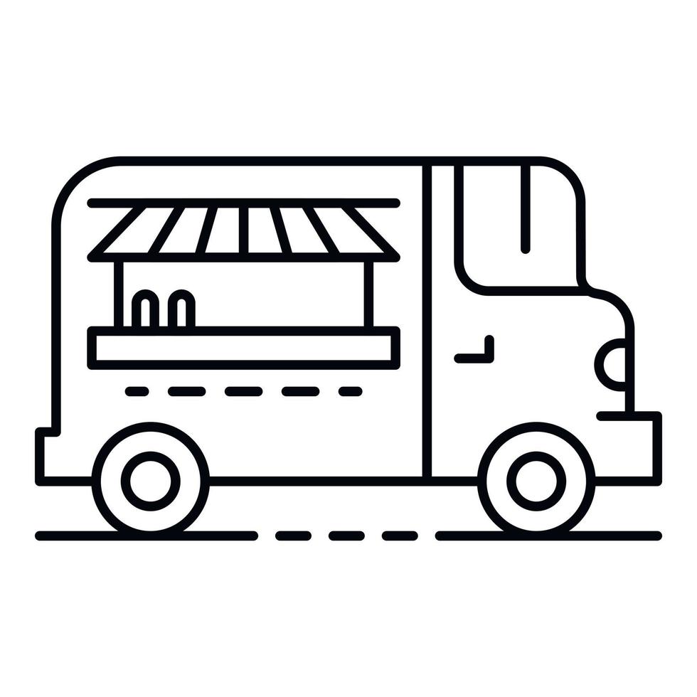 Corn city truck icon, outline style vector