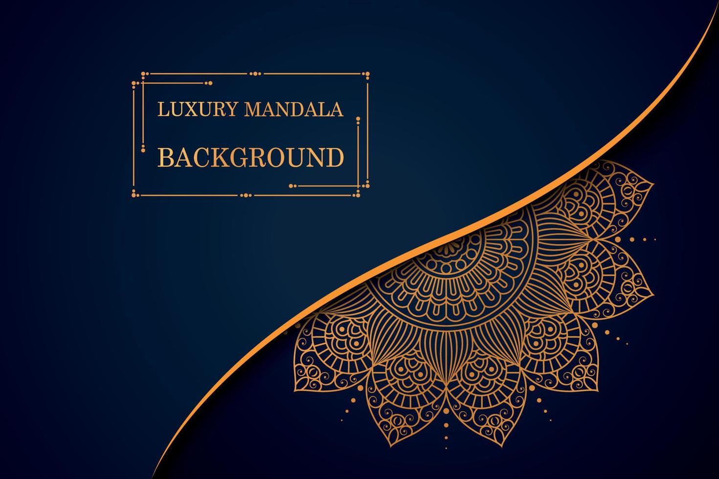 Luxury ornamental mandala background design with golden mandala Free Vector