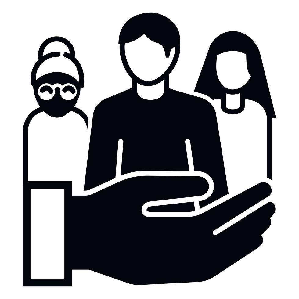 Customer care icon, simple style vector