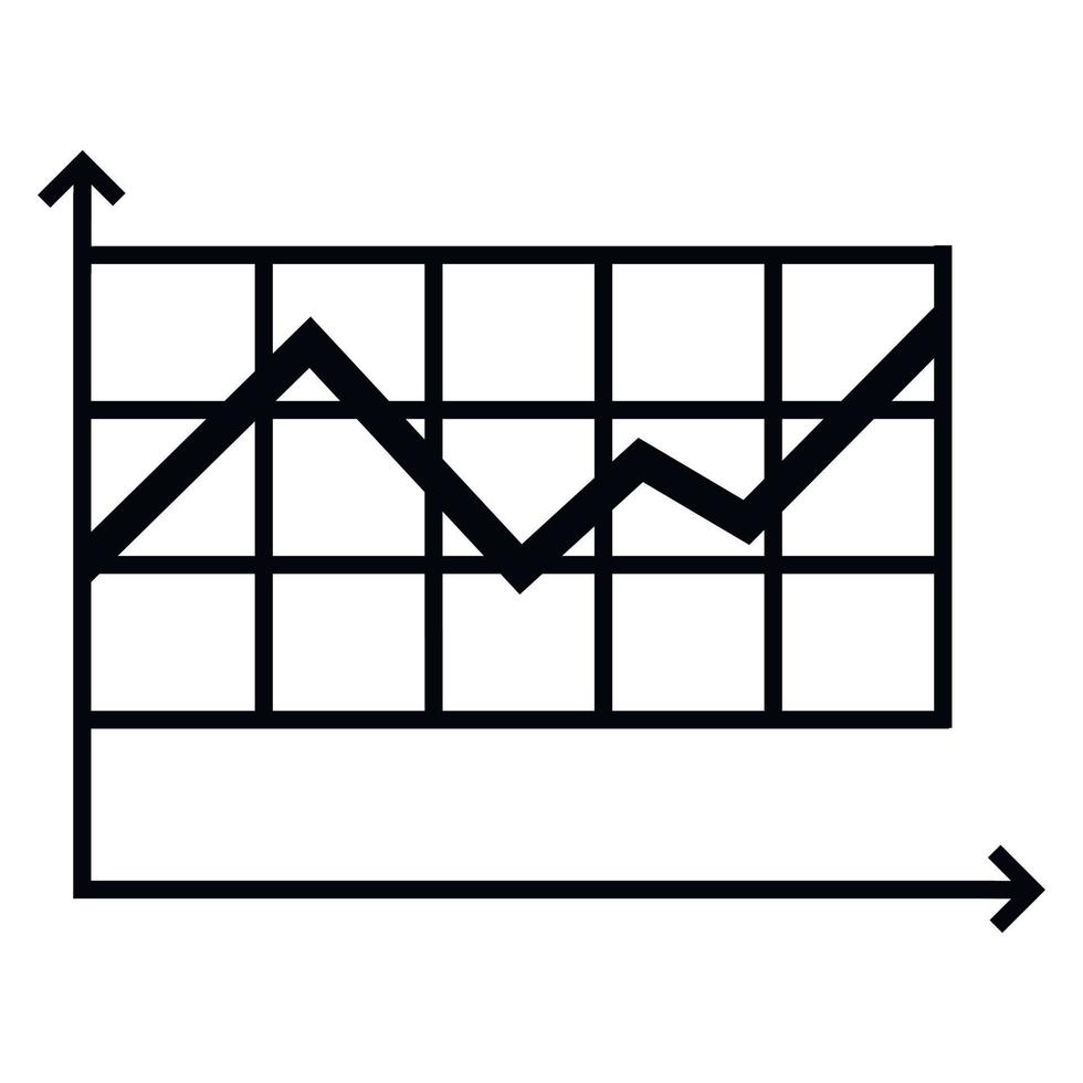 Graph icon, simple style vector