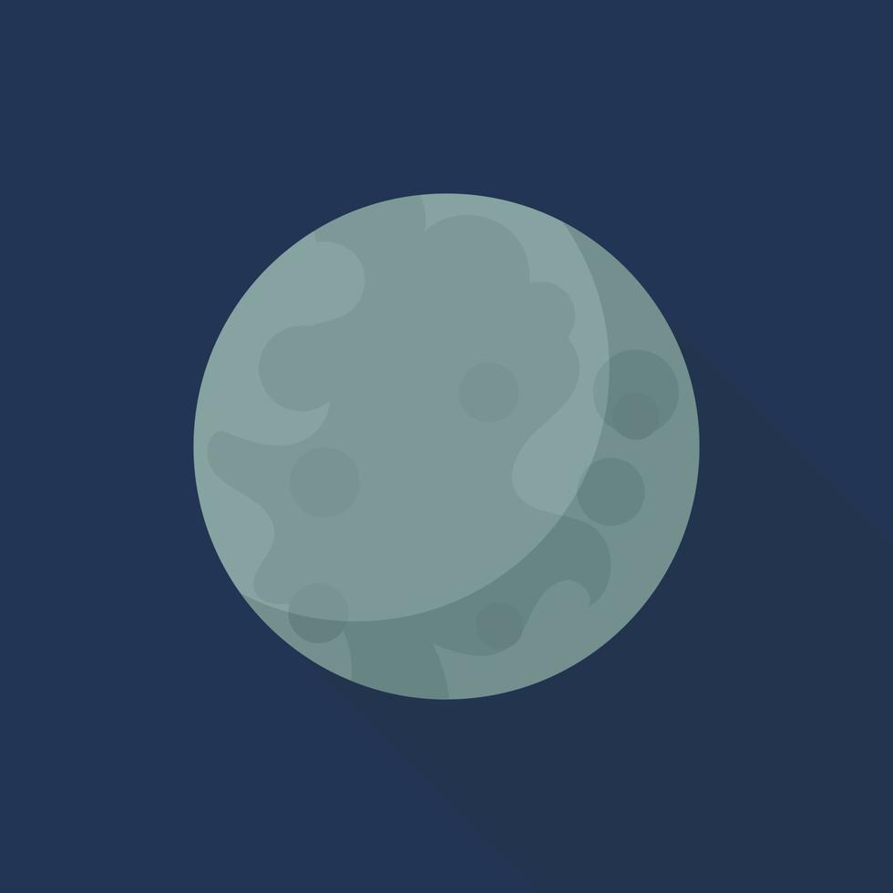 icono del planeta mercurio, estilo plano vector