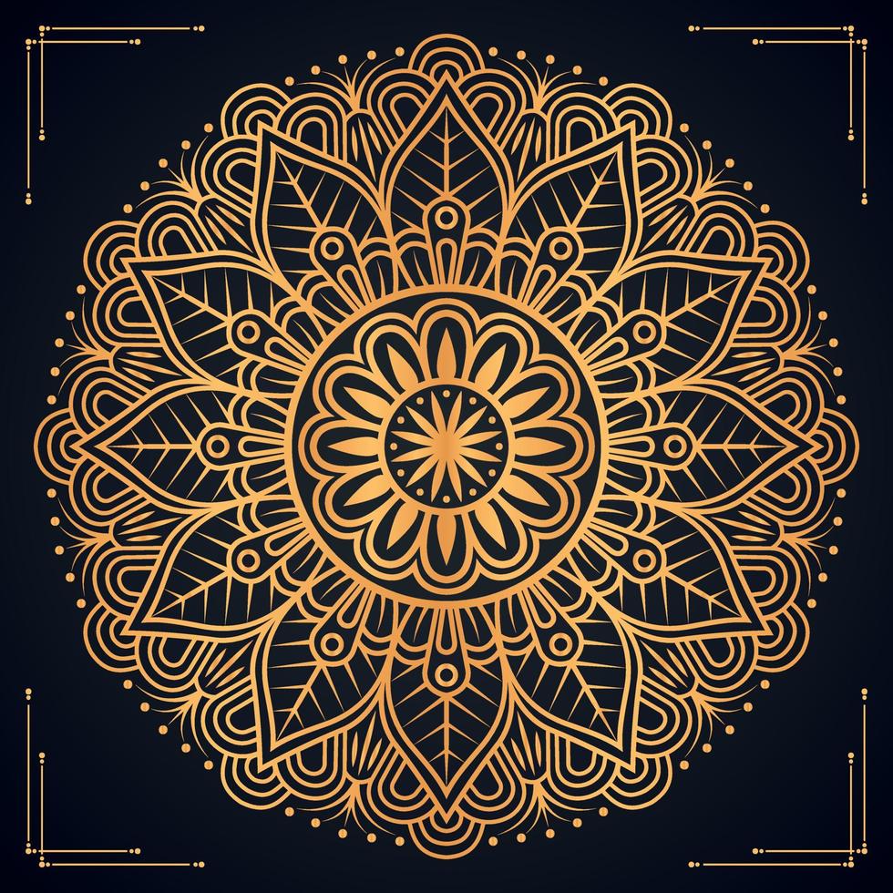 Luxury ornamental mandala background design with golden mandala Free Vector file