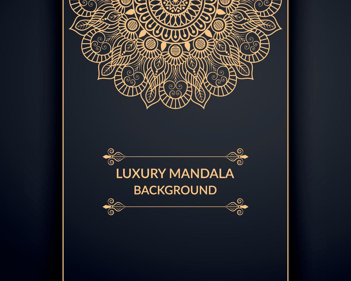 Luxury ornamental mandala background design with golden mandala Free Vector file