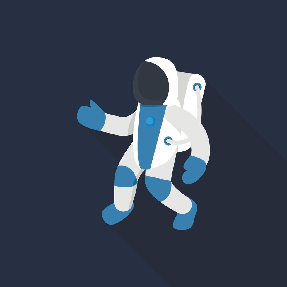 icono de astronauta, estilo plano vector