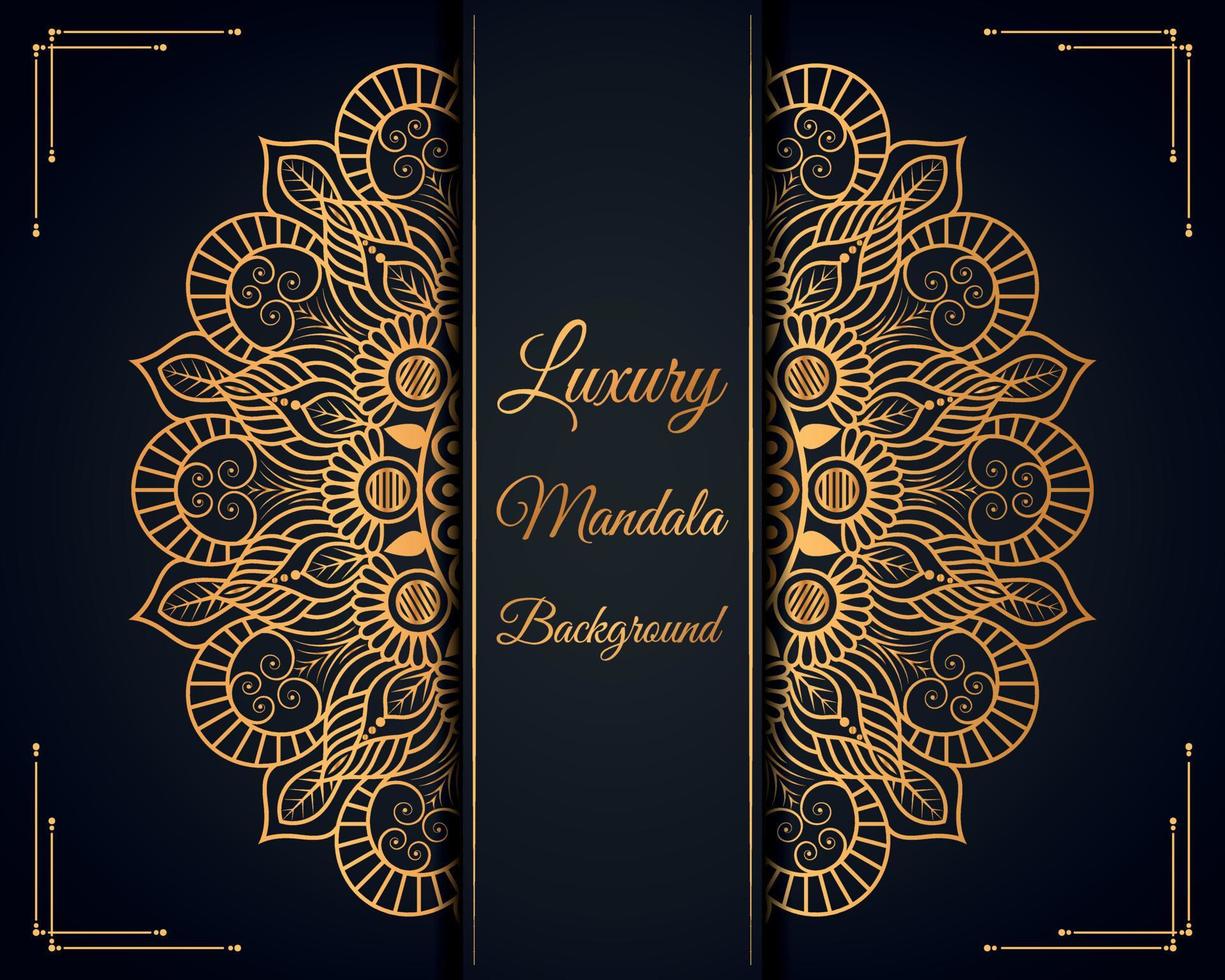 Luxury ornamental mandala background design with golden mandala Free Vector file