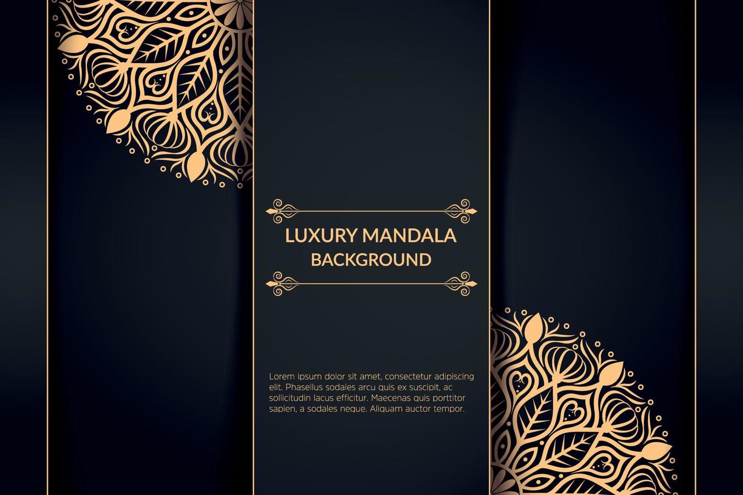 Luxury ornamental mandala background design with golden mandala Free Vector