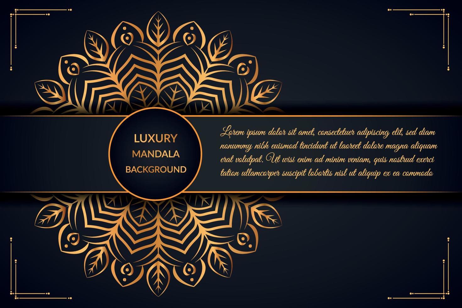 Luxury ornamental mandala background design with golden mandala Free Vector