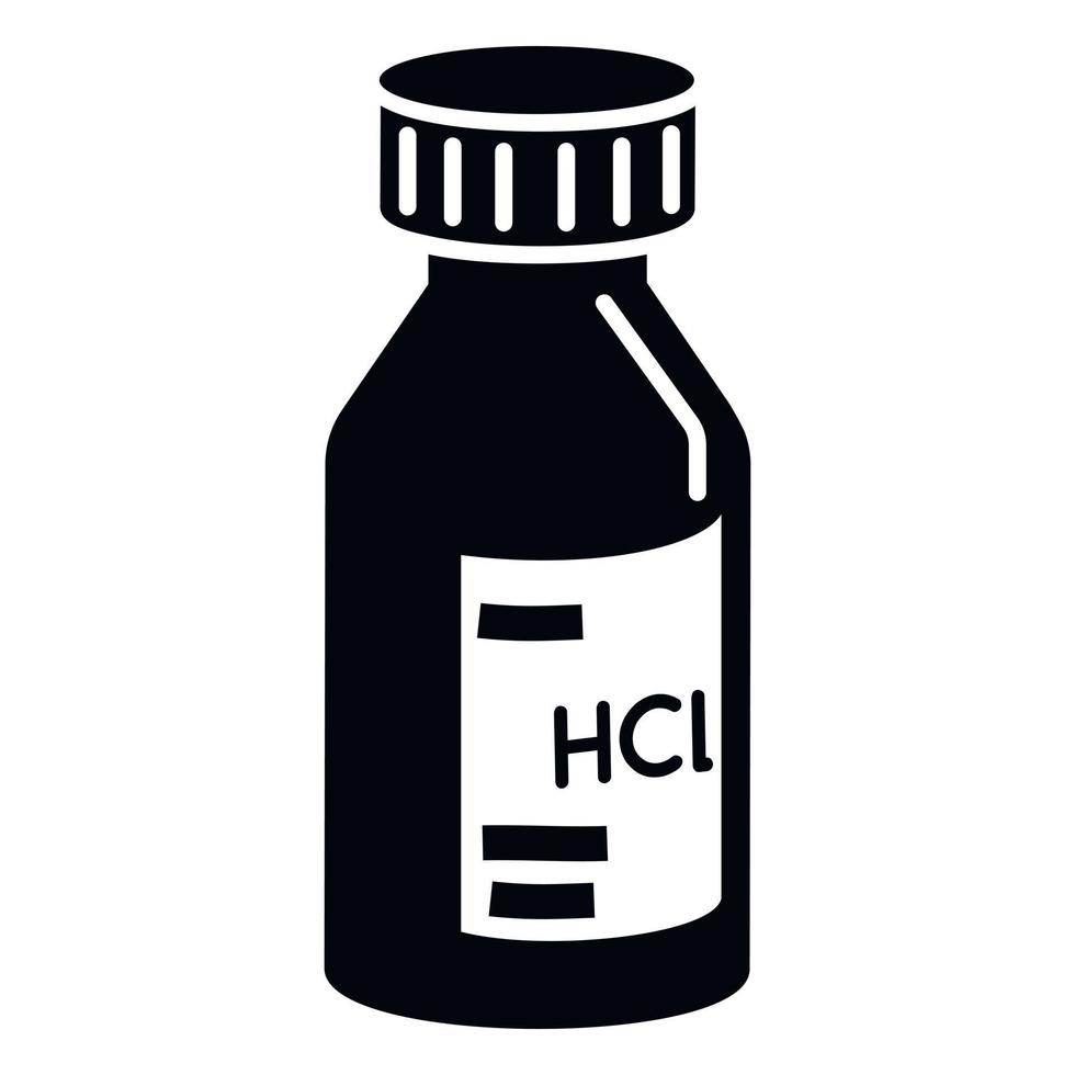 Hcl solution icon, simple style vector