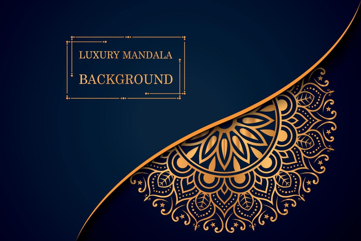 diseño de fondo de mandala ornamental de lujo con archivo de vector libre de mandala dorado