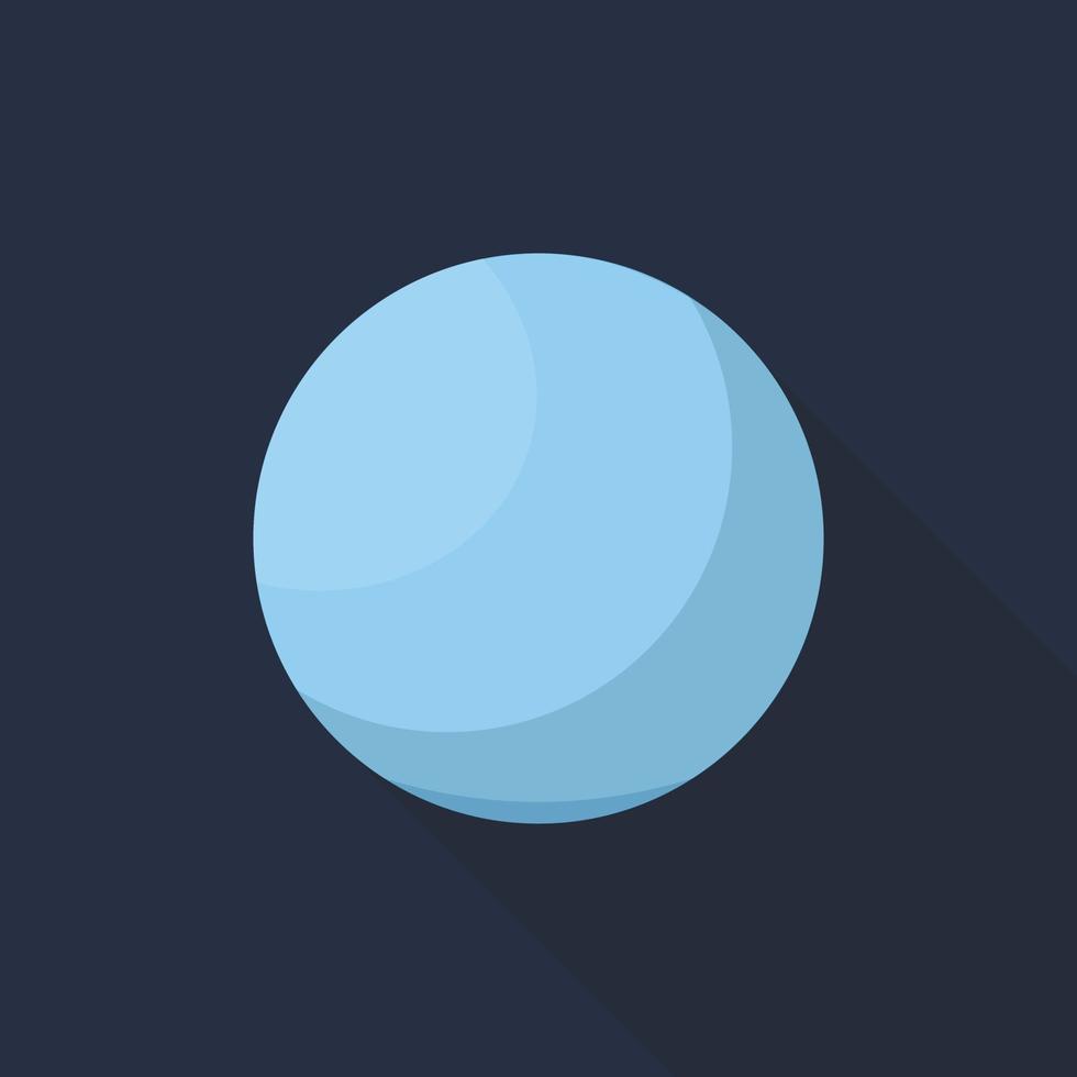 Uranus planet icon, flat style vector
