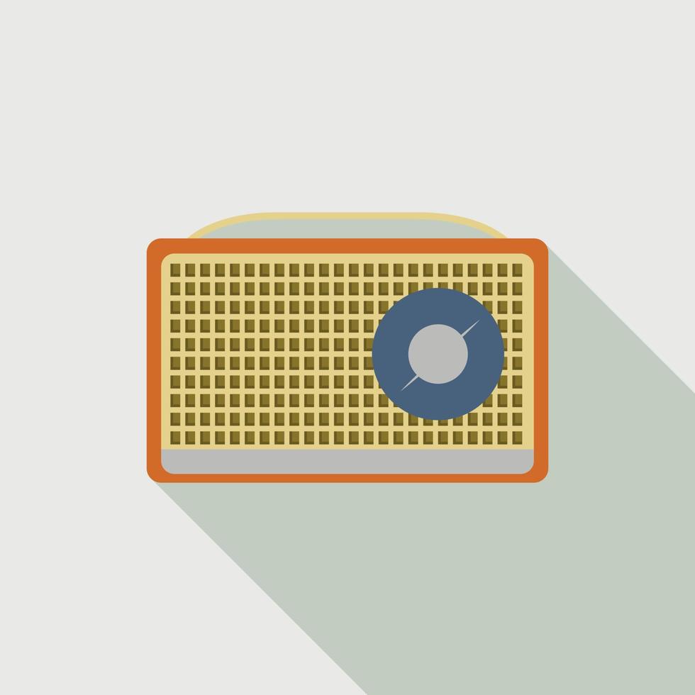 Old radio icon, flat style vector