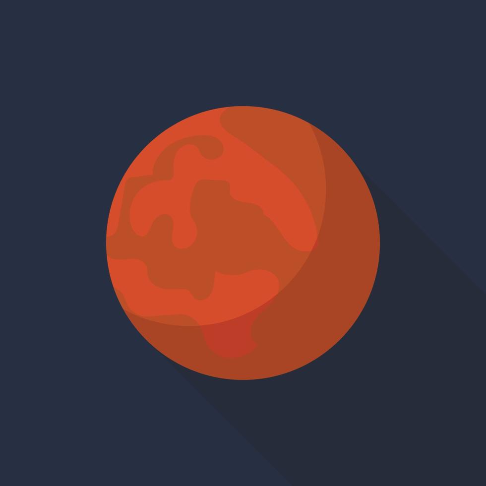 icono del planeta marte, estilo plano vector