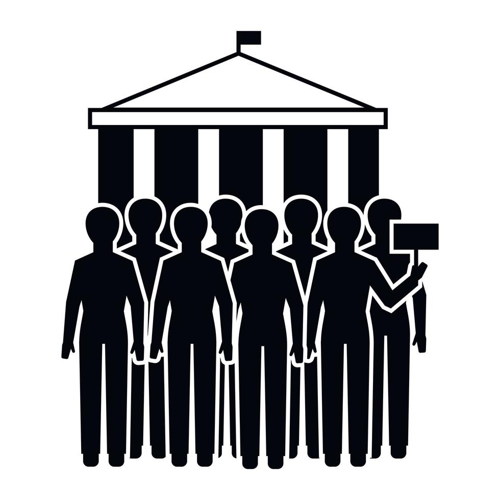 People meeting icon, simple style vector