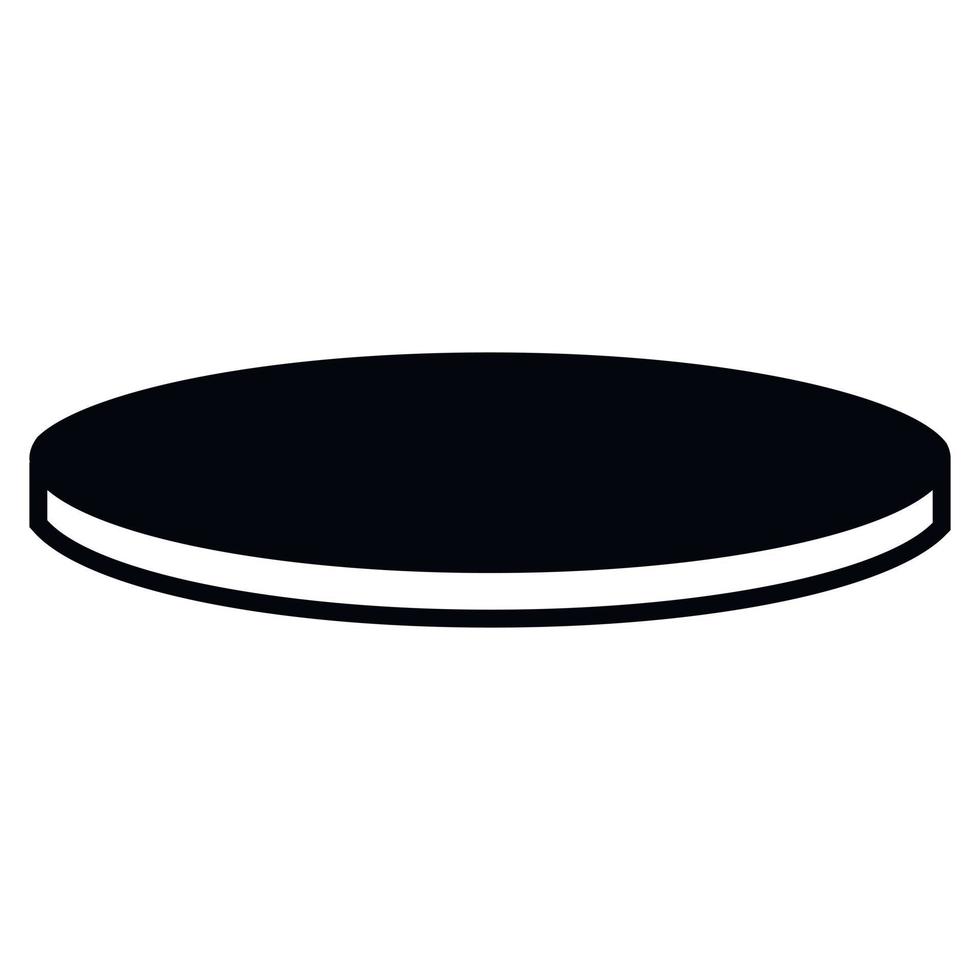 Round table icon, simple style vector