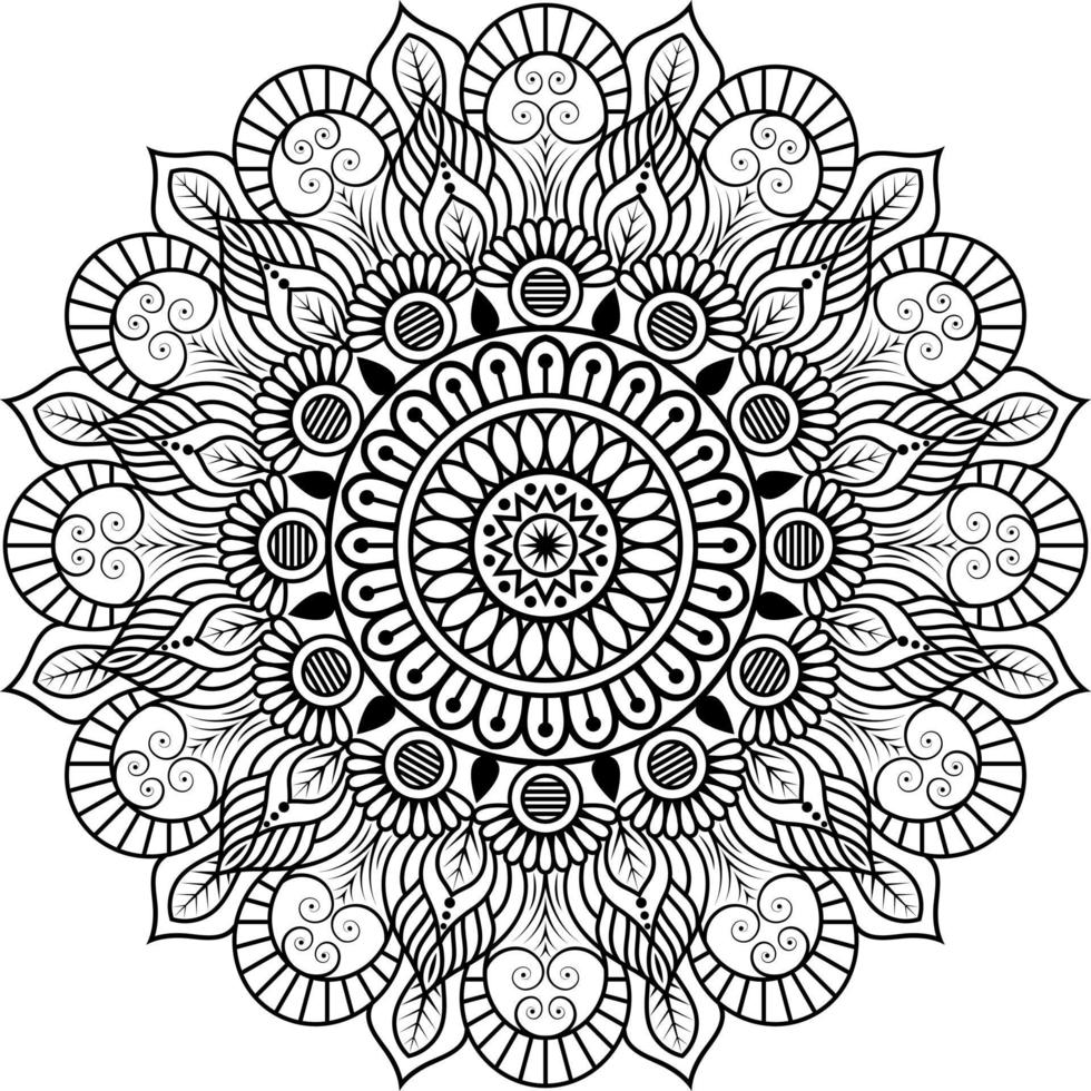 mandala floral gratis para colorear archivos vectoriales vector