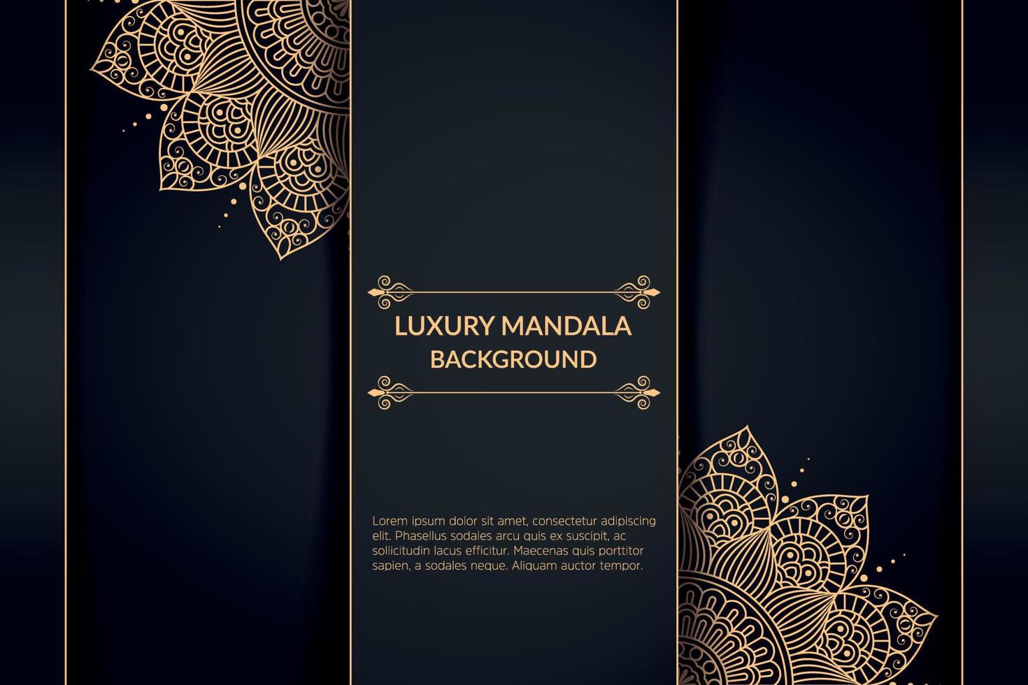 Luxury ornamental mandala background design with golden mandala Free Vector