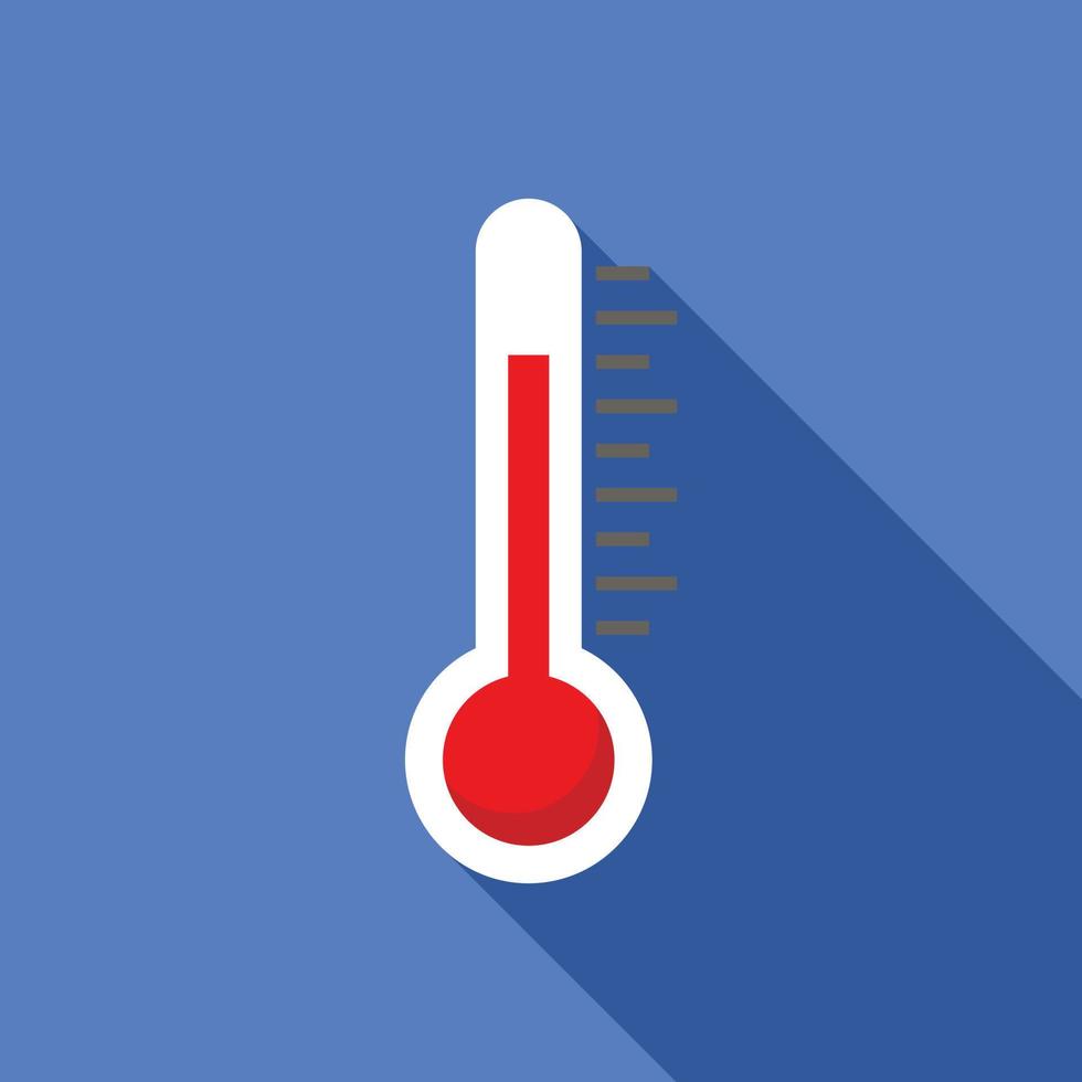 Thermometer icon, flat style vector