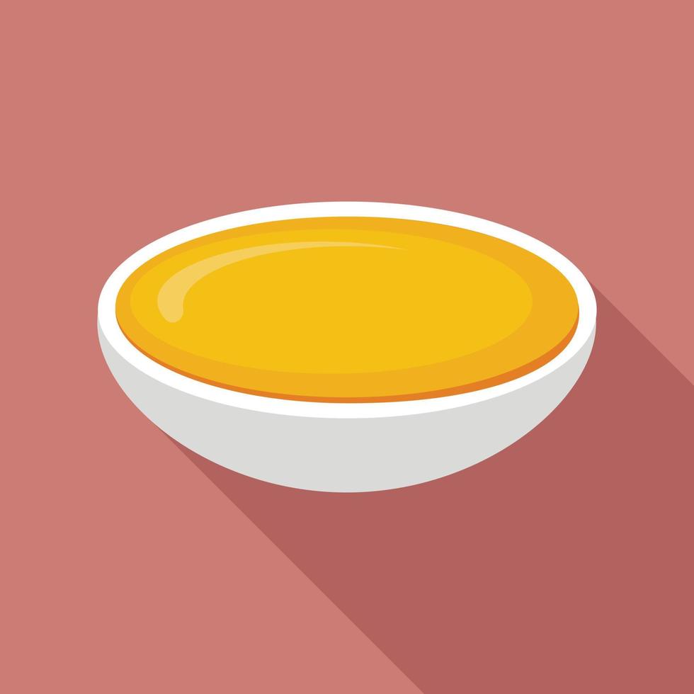 Honey plate icon, flat style vector