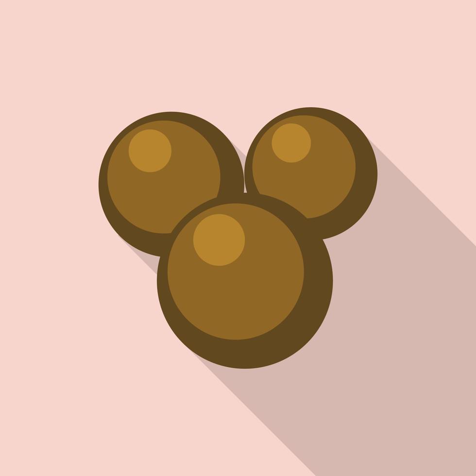 Propolis ball icon, flat style vector
