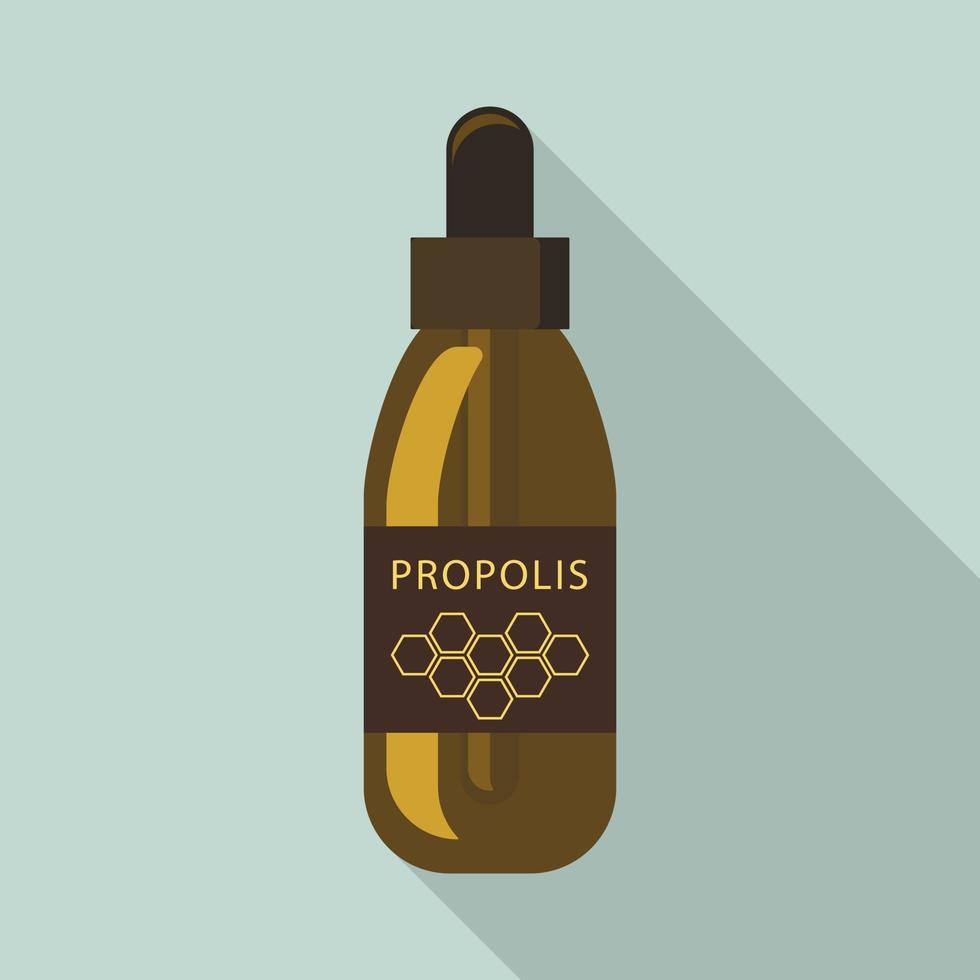 Propolis dropper icon, flat style vector