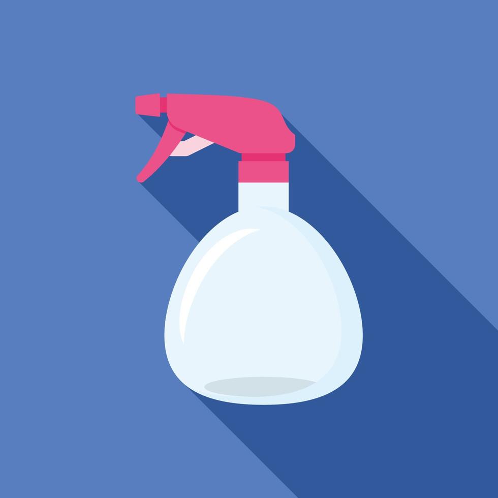 Iron water spray bottle icon, flat style vector