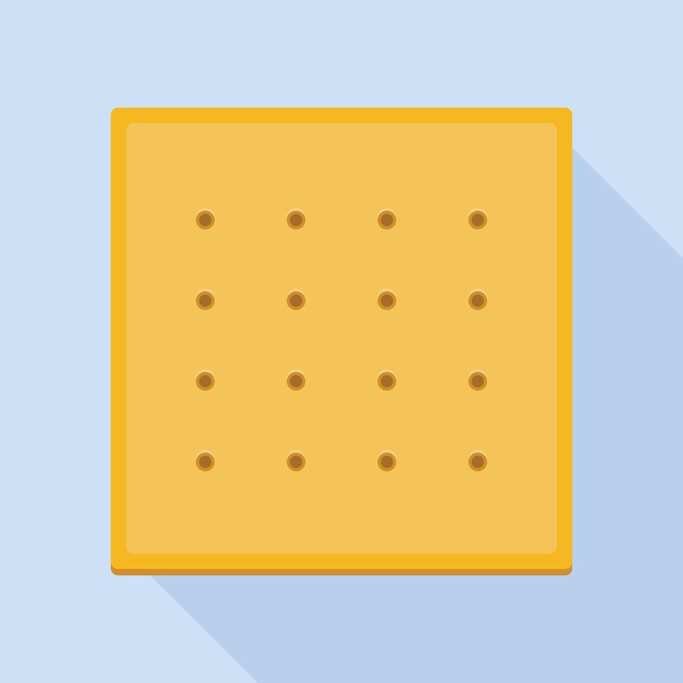 Square cracker icon, flat style vector