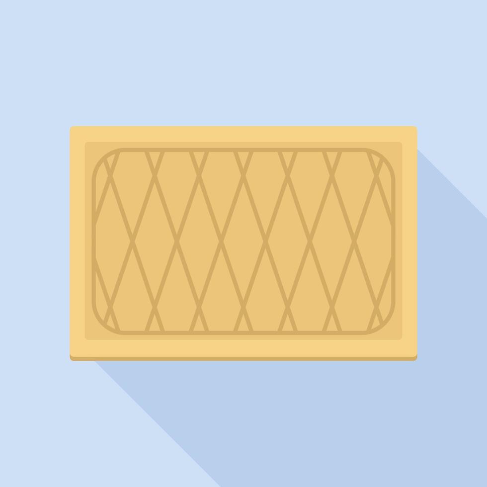 Striped biscuit icon, flat style vector