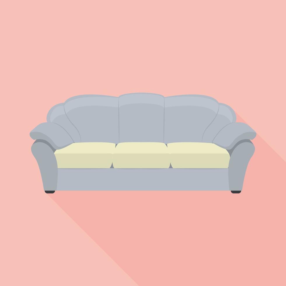 icono de sofá clásico, estilo plano vector