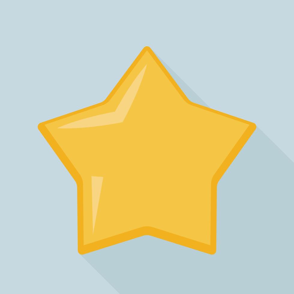 Star cookie icon, flat style vector