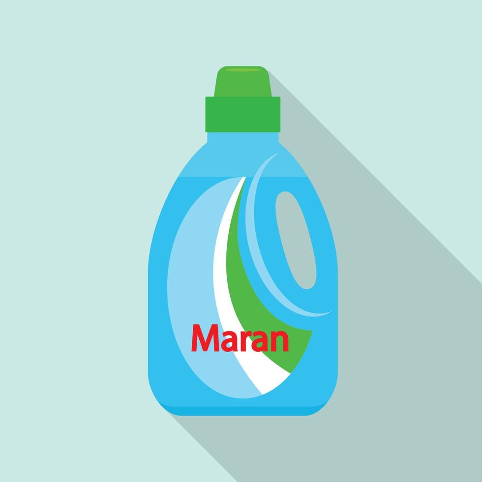 icono de botella de gel de lavado, estilo plano vector