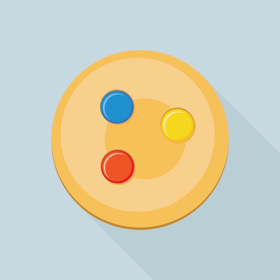 Candy cookie icon, flat style vector