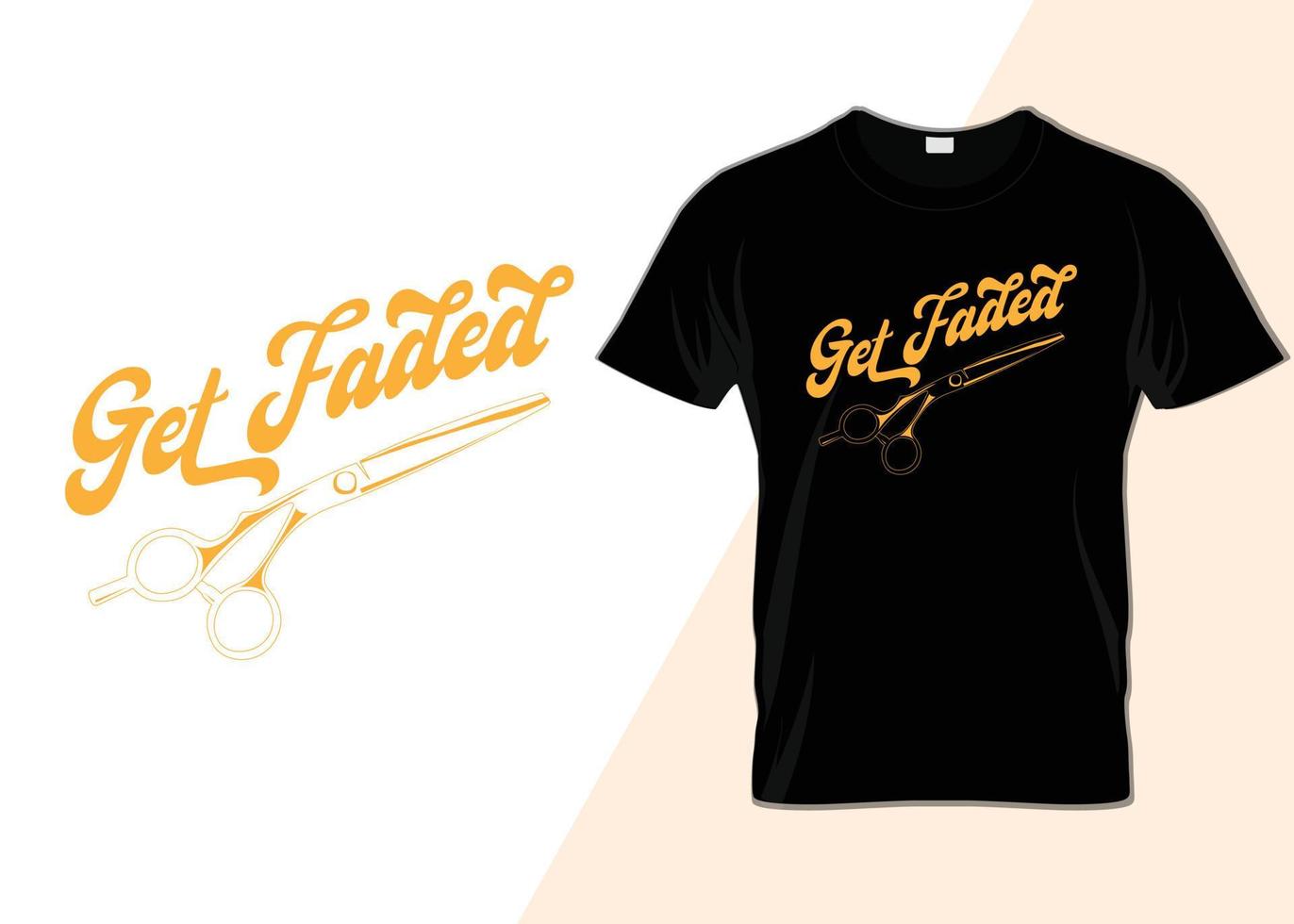 Get faded Typography T shirt design vector