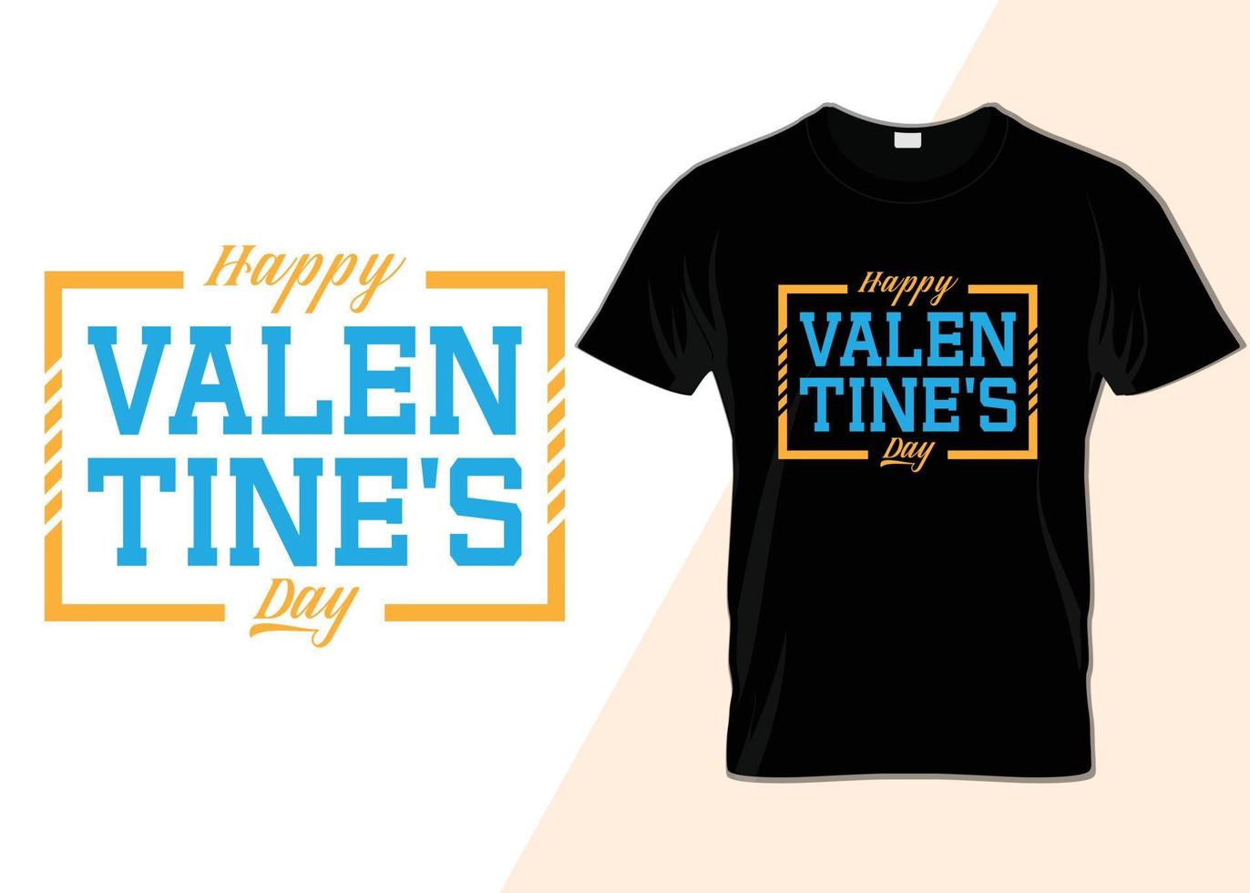 Happy Valentine's Day Typography T-shirt design vector