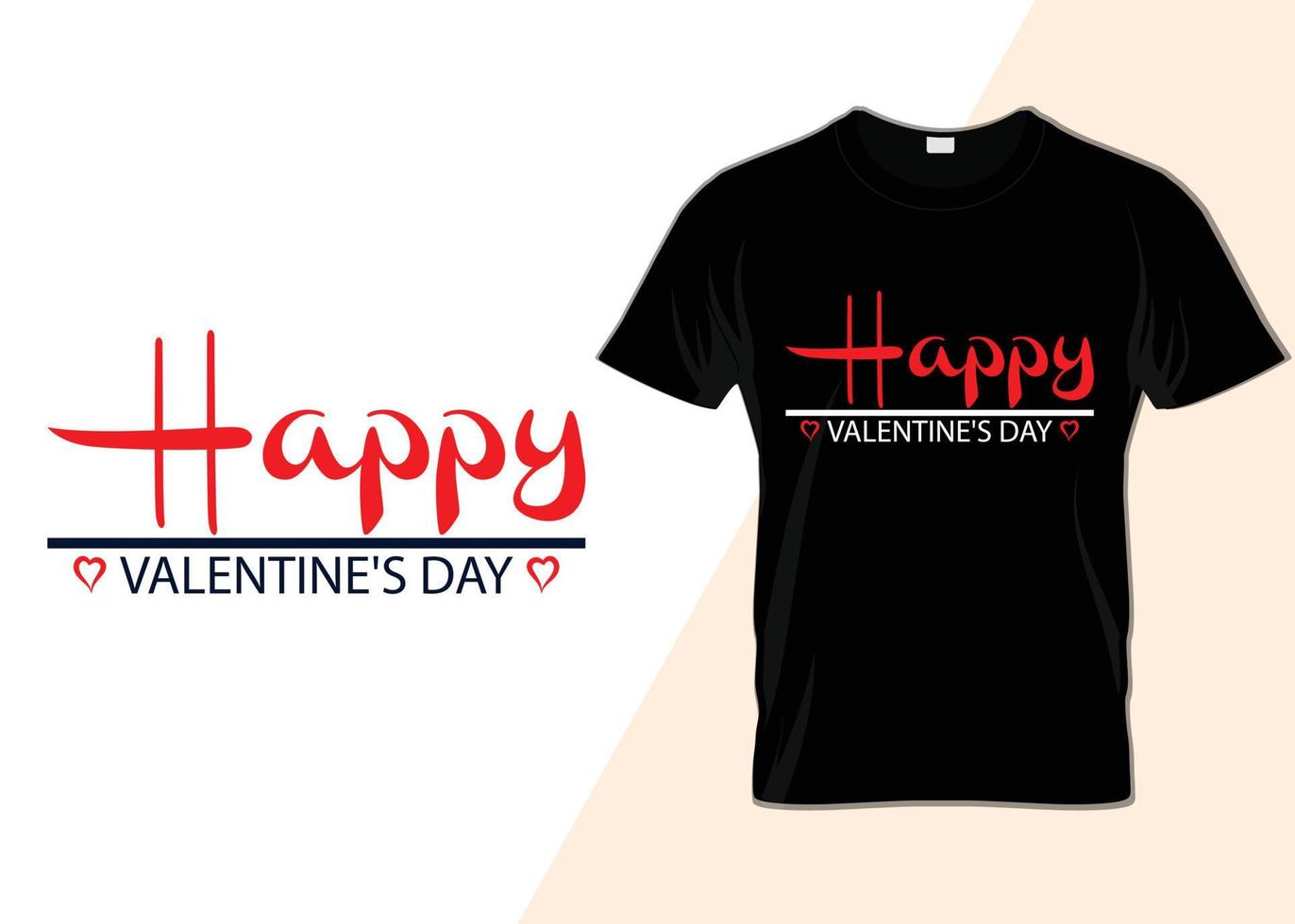 Happy Valentine's Day Typography T-shirt design vector