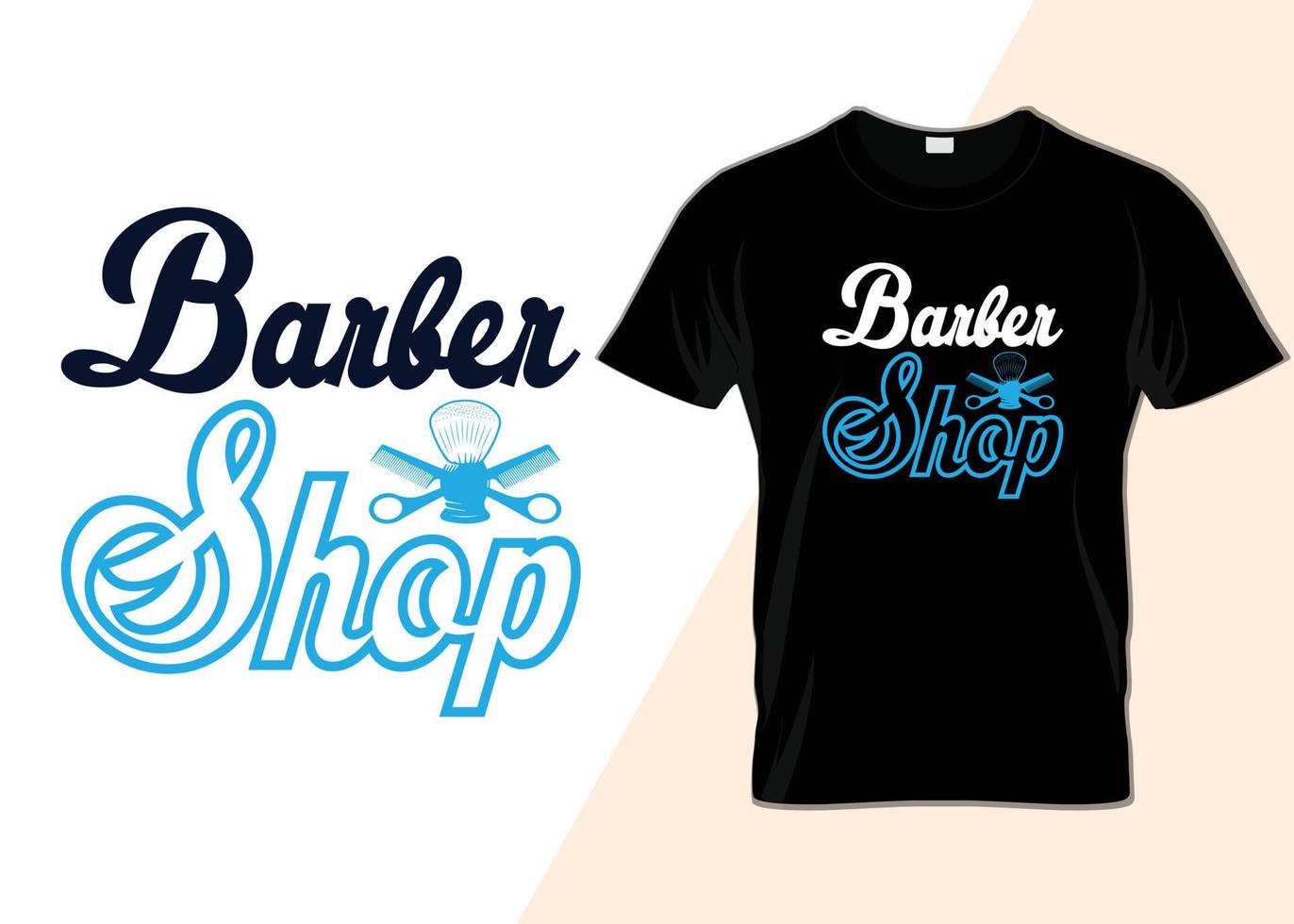 Barber shop Typography T-shirt design vector