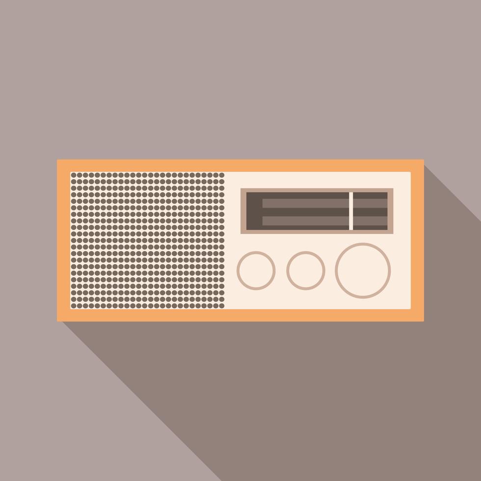 icono de radio altavoz, estilo plano vector