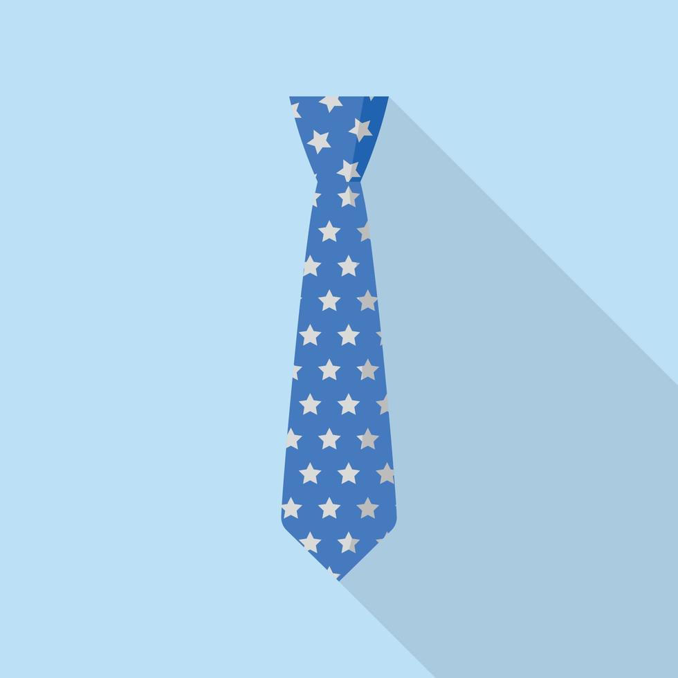 Stars tie icon, flat style vector