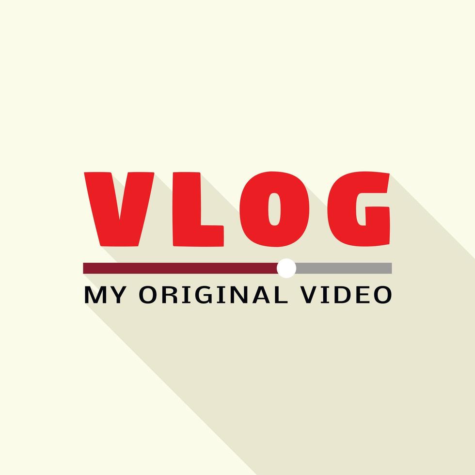 My original vlog logo, flat style vector