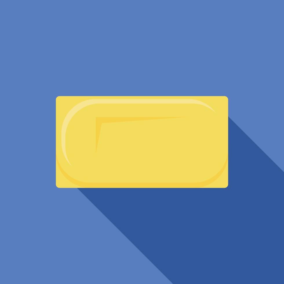 Yellow soap icon, flat style vector