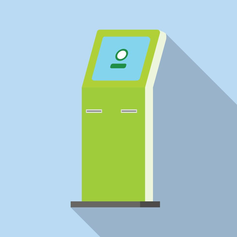 Payment kiosk icon, flat style vector