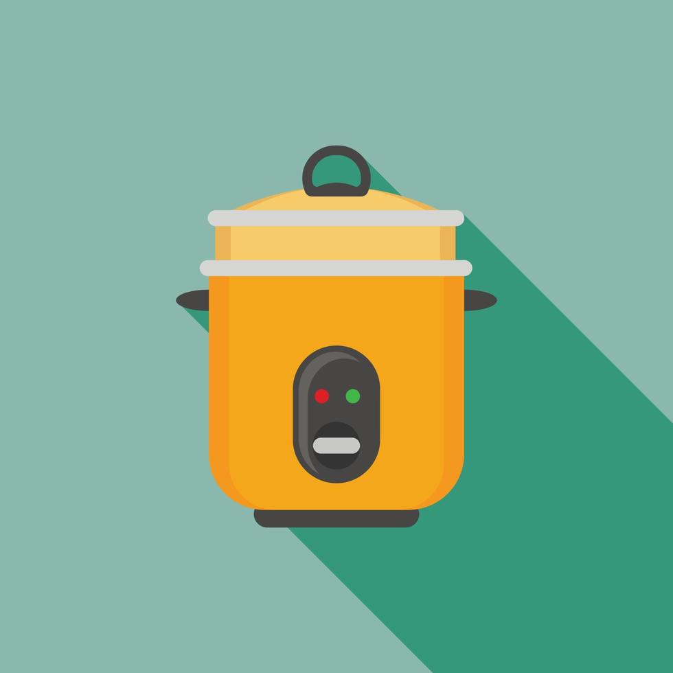 Pressure cooker icon, flat style vector